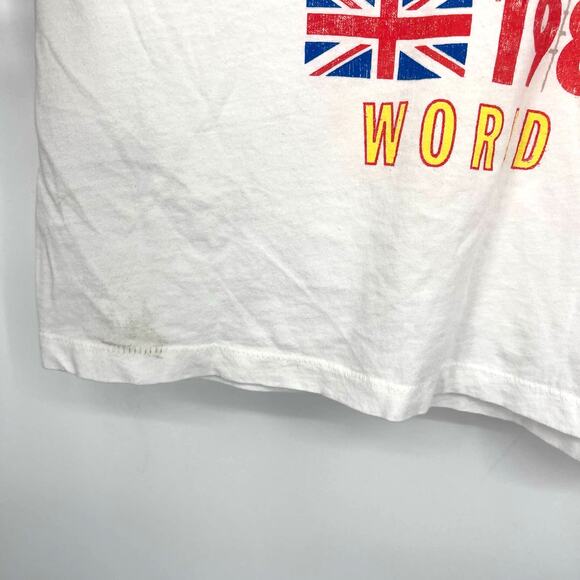 Daydreamer Def Leppard TNT Pyromania '83 Ringer Tee White Medium NWOT - Picture 6 of 8